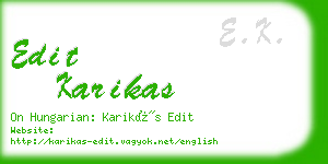 edit karikas business card